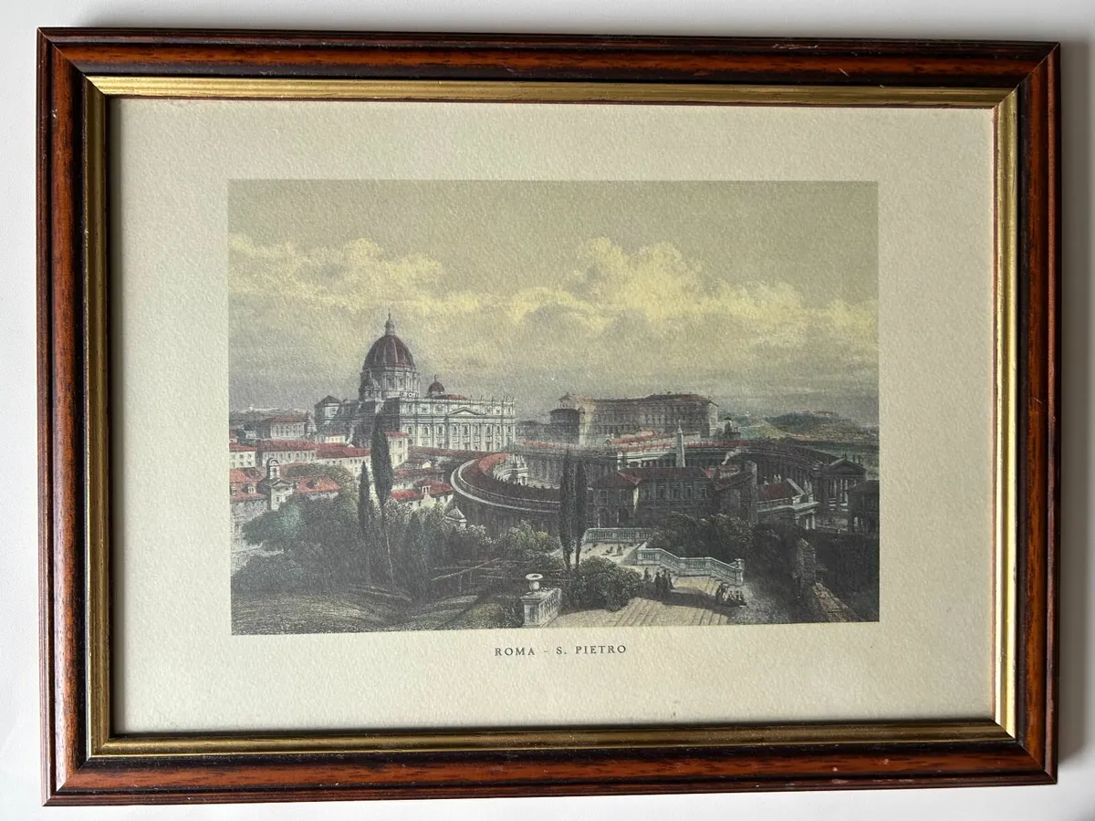 3x Art Framed Pieces Venezia, Rome, Pisa - Image 3