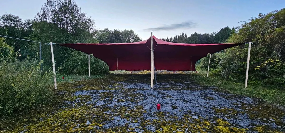 Used Red 10x7.5m Stretch Tent For Sale - Image 3