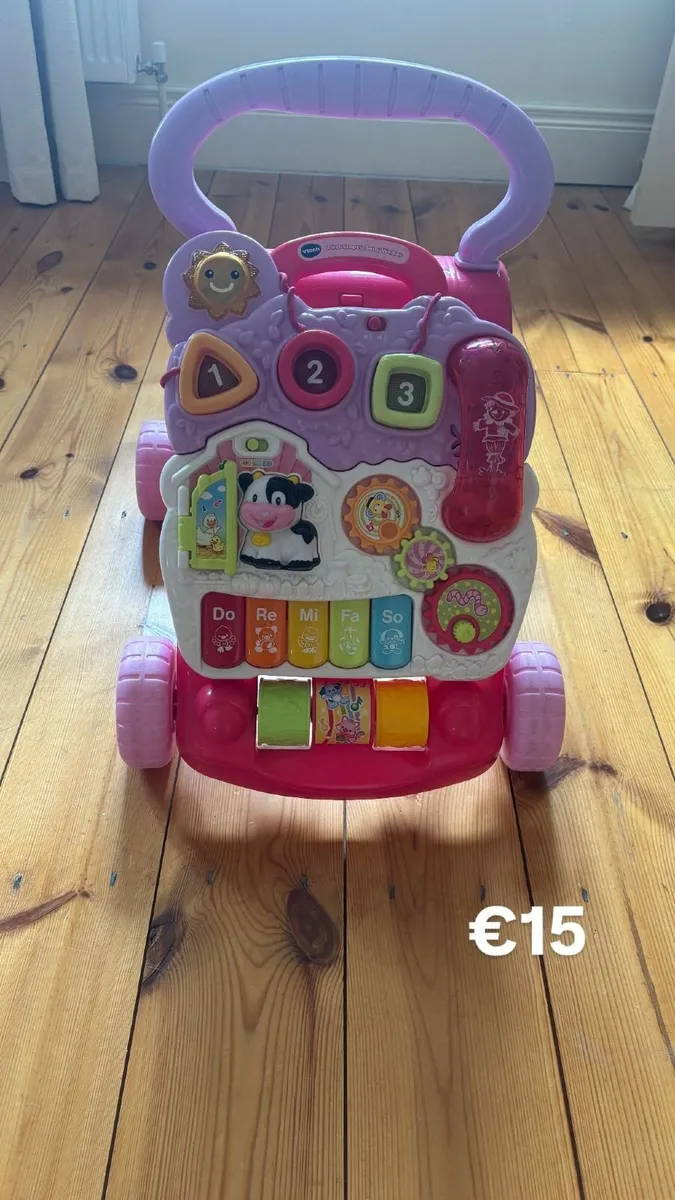 VTech Baby First Steps Baby Walker Pink