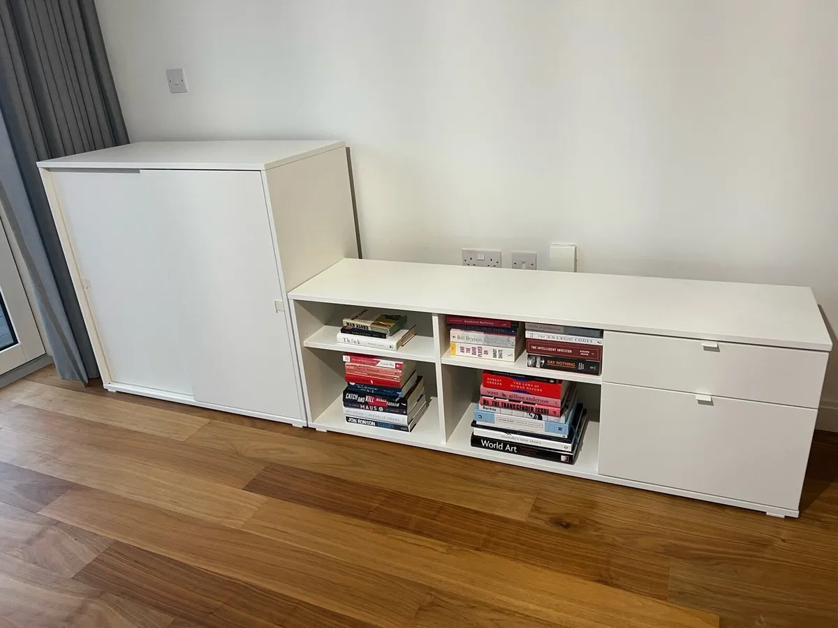 IKEA white TV stand - Image 1