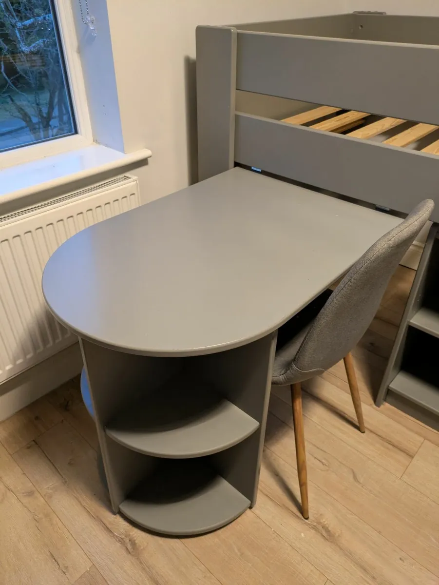 Bed - Mid Sleeper with Pull Out Desk and Shelf - Image 2