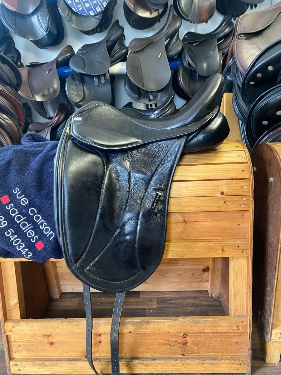 18” Sue Carson dressage Leather saddle - Image 2
