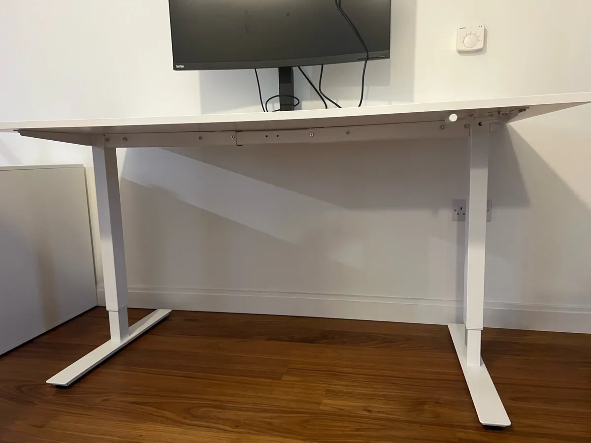 IKEA Standing/Sitting White Desk - Image 3