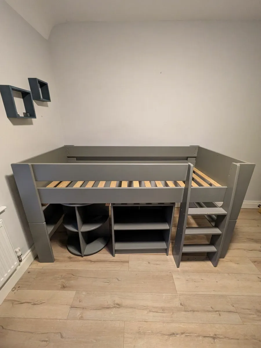 Bed - Mid Sleeper with Pull Out Desk and Shelf - Image 4