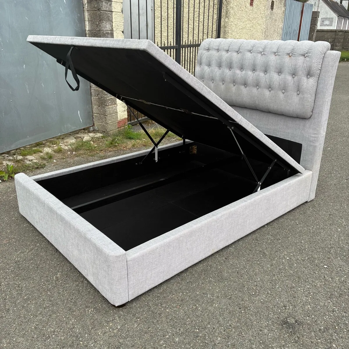 Grey Ottoman Double Bed Frame - Image 1