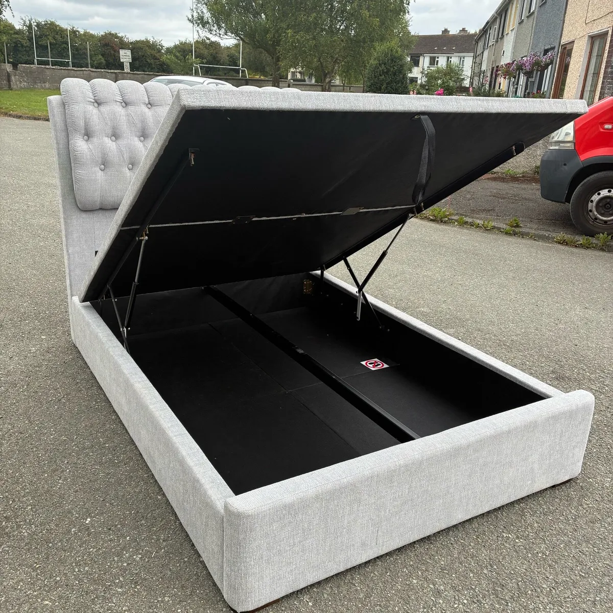 Grey Ottoman Double Bed Frame - Image 2