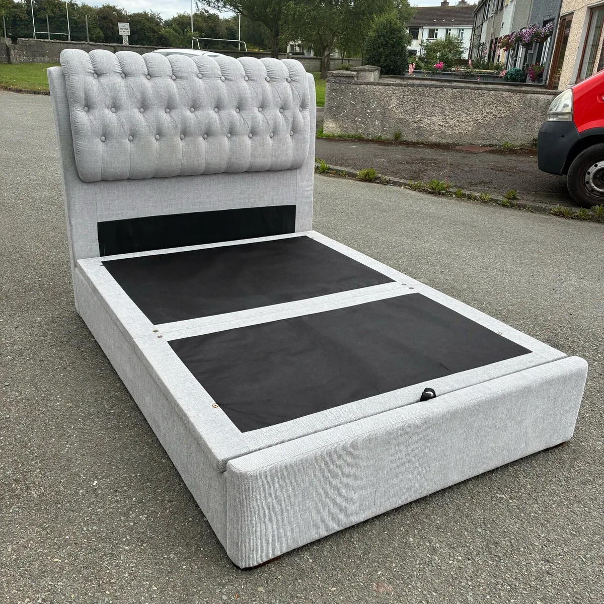 Grey Ottoman Double Bed Frame - Image 4