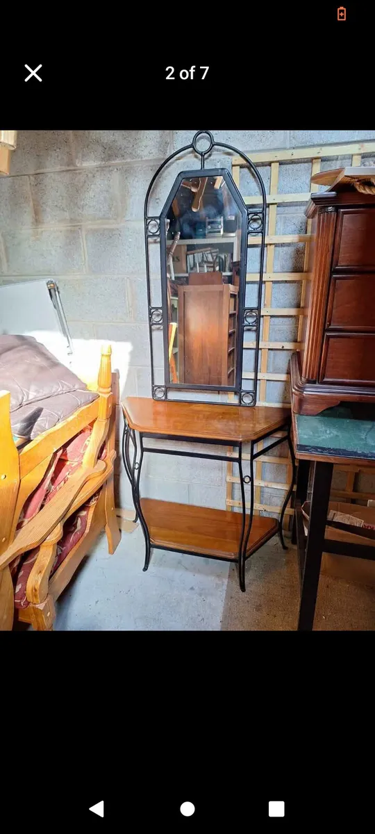 Hall table and mirror