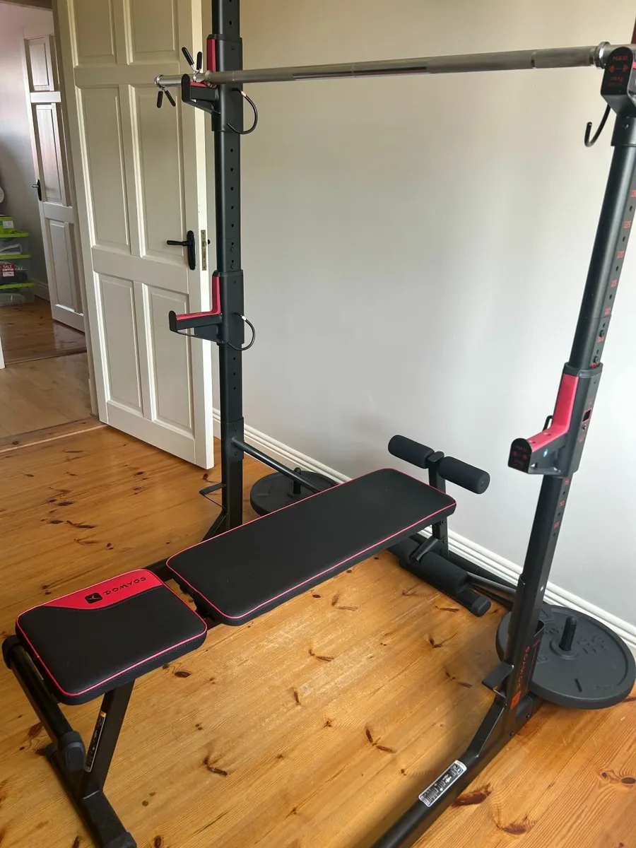 Gym equipment - Squat rack/ bench /bar/ weights - Image 2