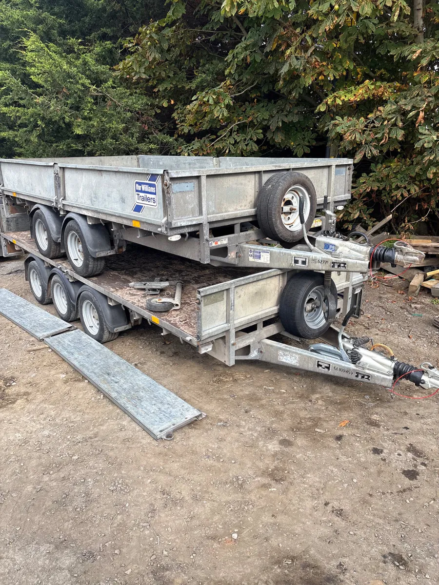 Ifor Williams 14ft tri axle dropside trailer - Image 1