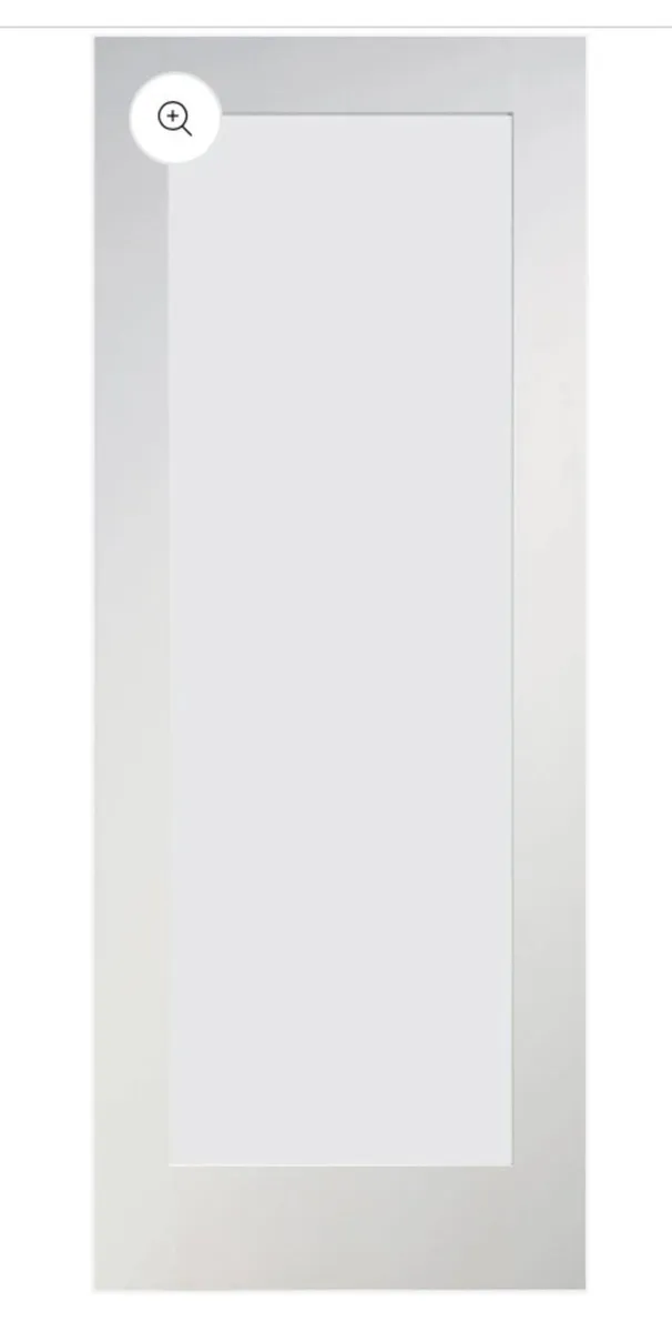 Shaker Frosted Glass White Internal Door x2 - Image 1