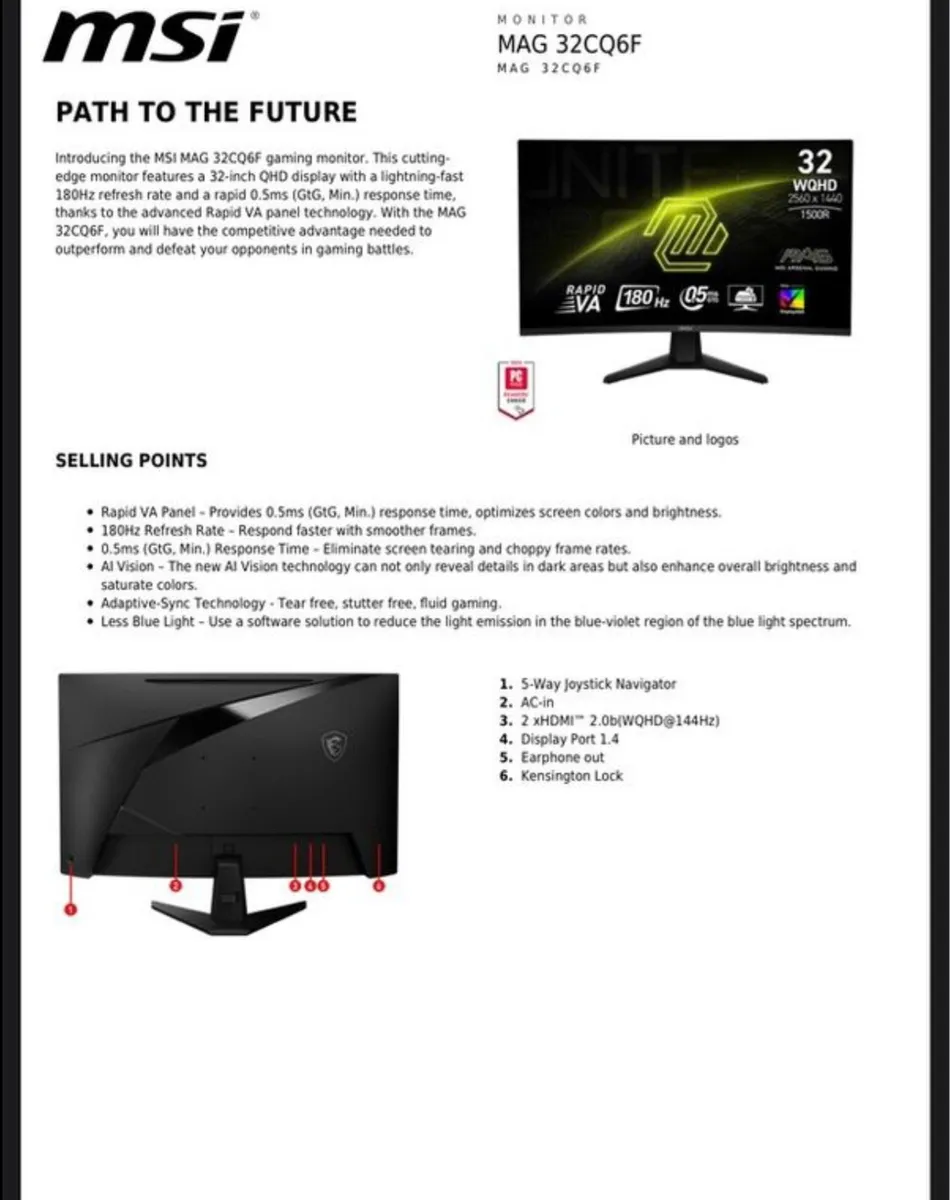 MSI Curved Monitor - Image 2