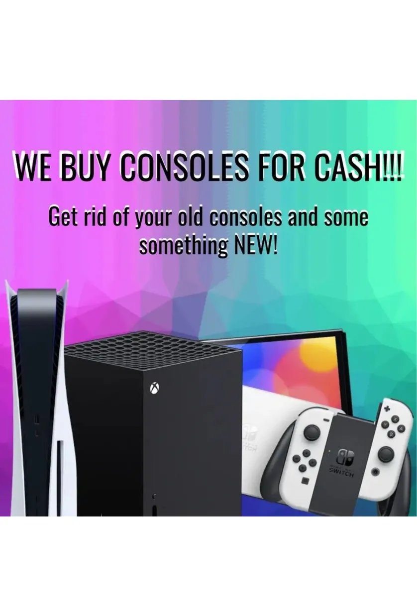 We buy video games consoles