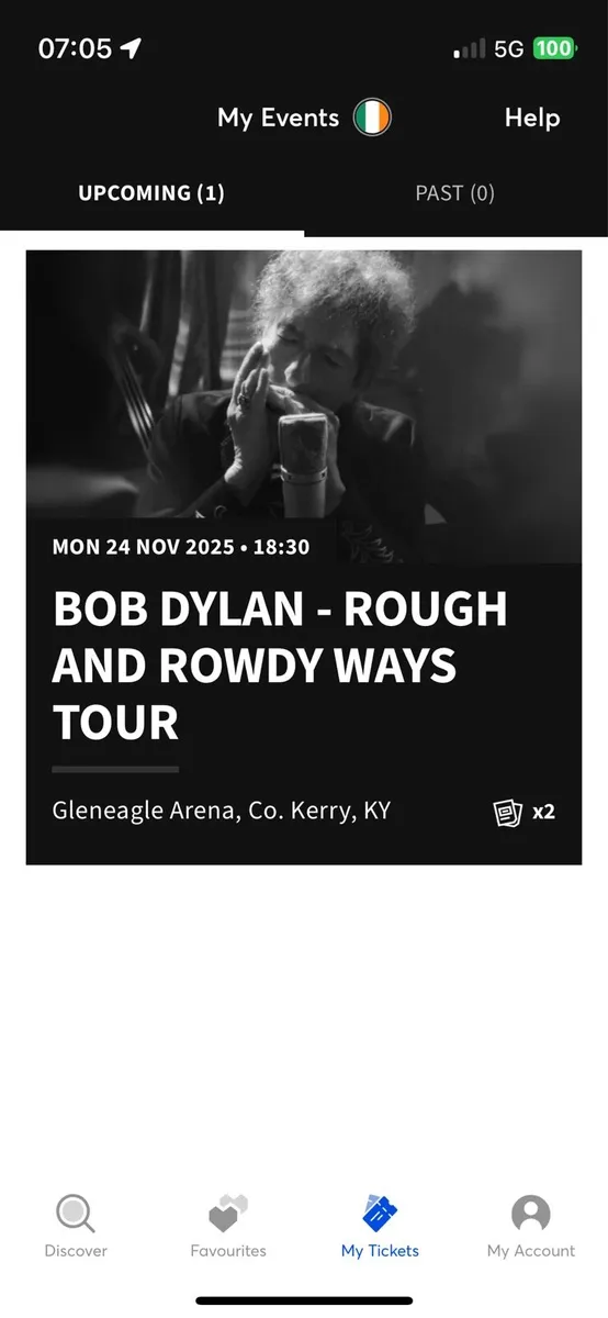 Bob Dylan tickets Killarney - Image 1