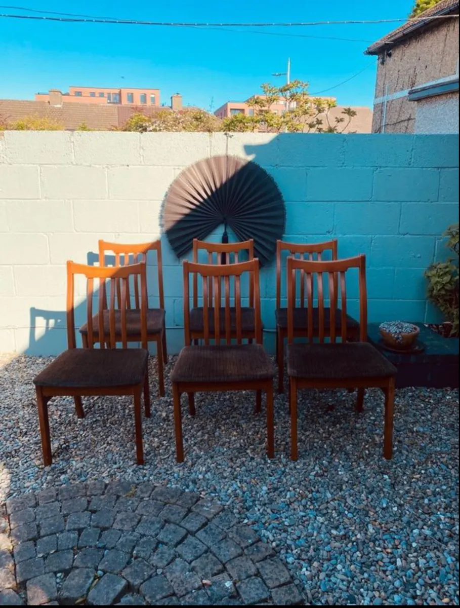 Mid Century Dining Chairs x 6 - Image 1
