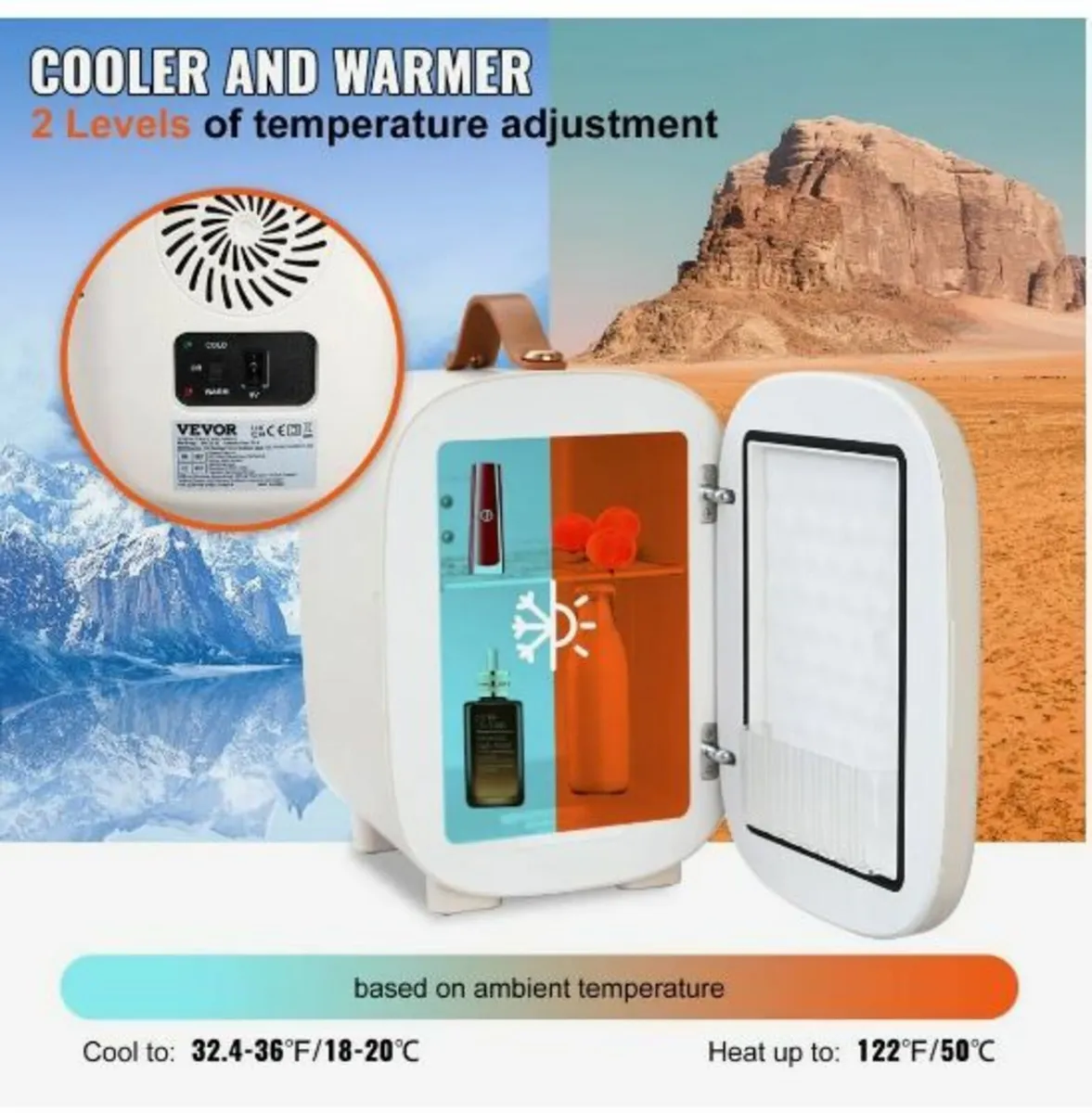 Mini Fridge, 4L/6 Cans Compact - Image 1