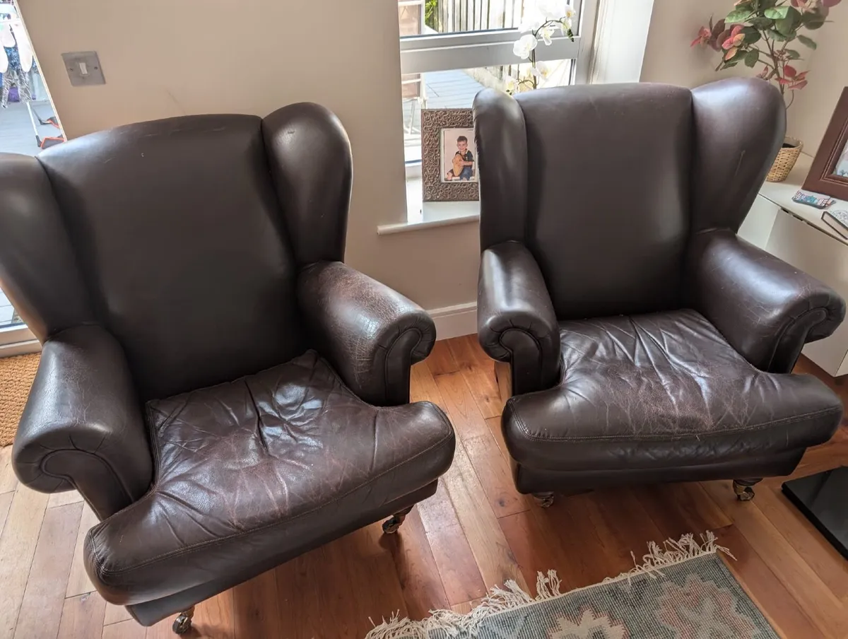 Leather Lounge Chairs - FREE - Image 1