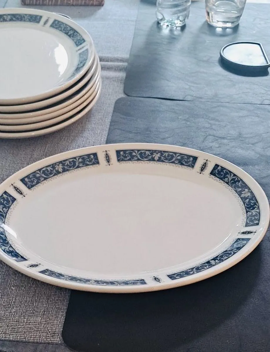 Royal Doulton Steelite 'Blue Marina' Oval Plates - Image 2