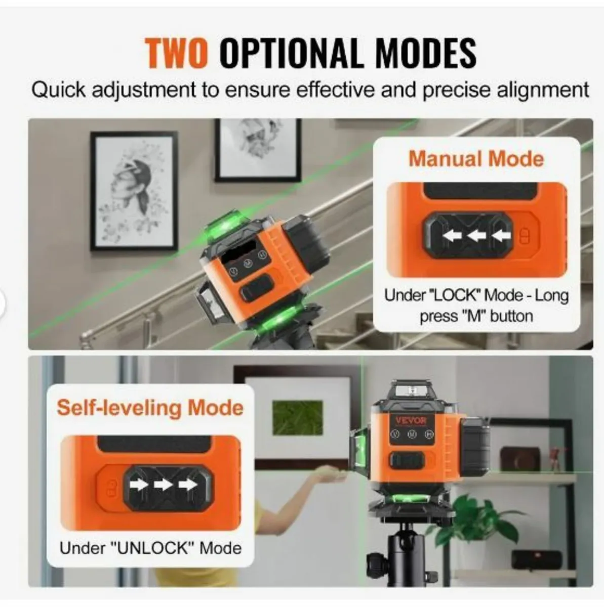 Laser Level 3048 cm Green Cross Line - Image 3