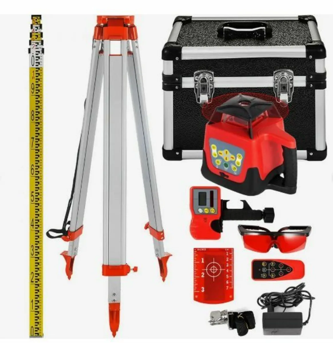 Red Rotary Laser Level Self Leveling Measuring - Image 1