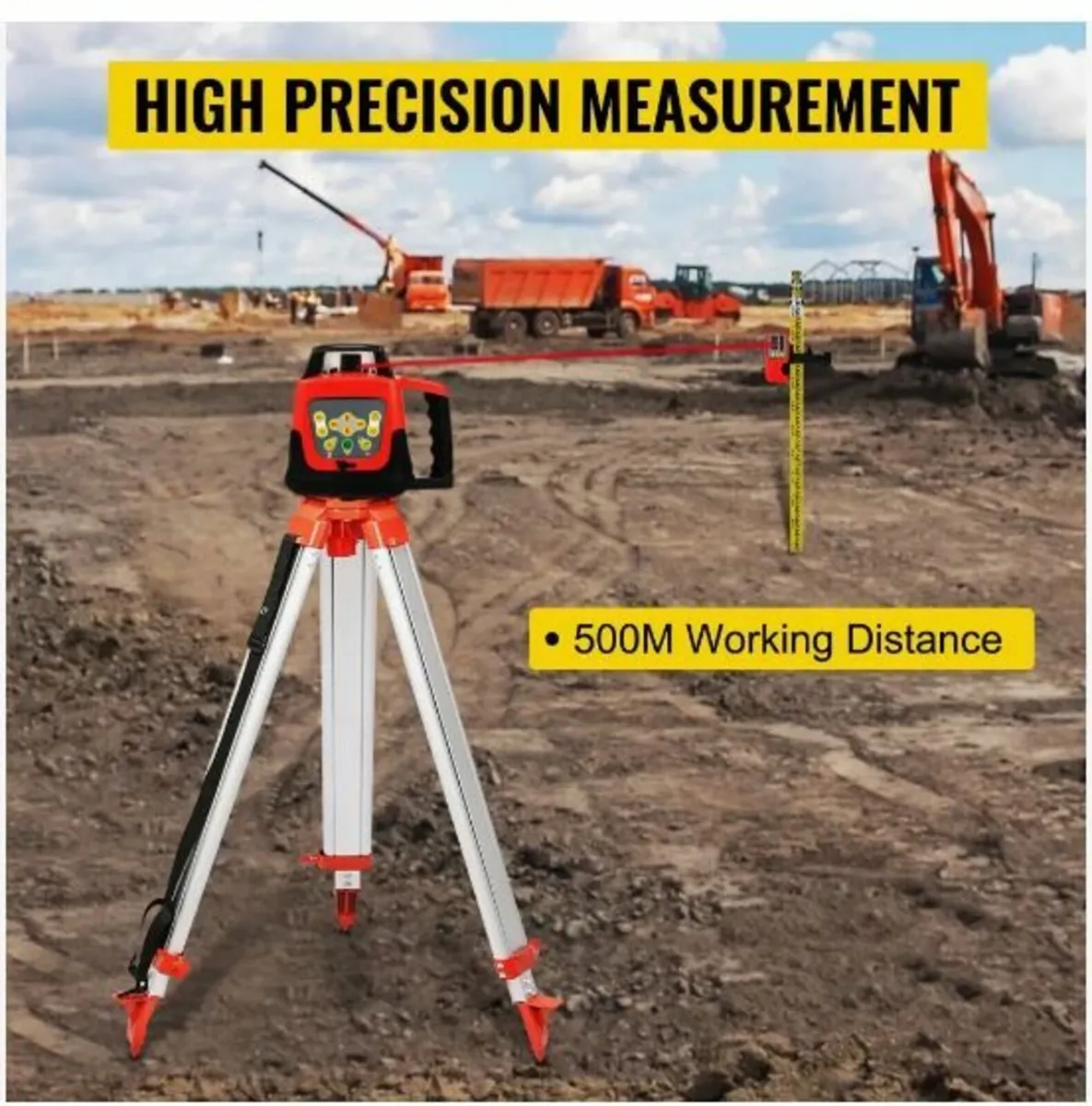 Red Rotary Laser Level Self Leveling Measuring - Image 2