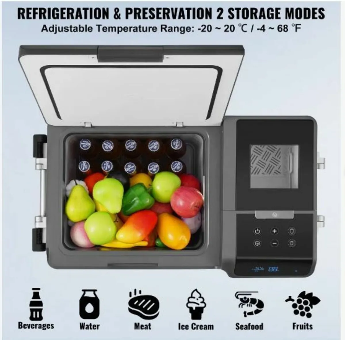 Portable Car Refrigerator Freezer w/ Ice Making - Image 2