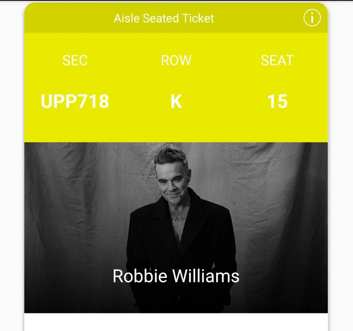 Robbie Williams Croke Park, 2 for €150 - Image 2