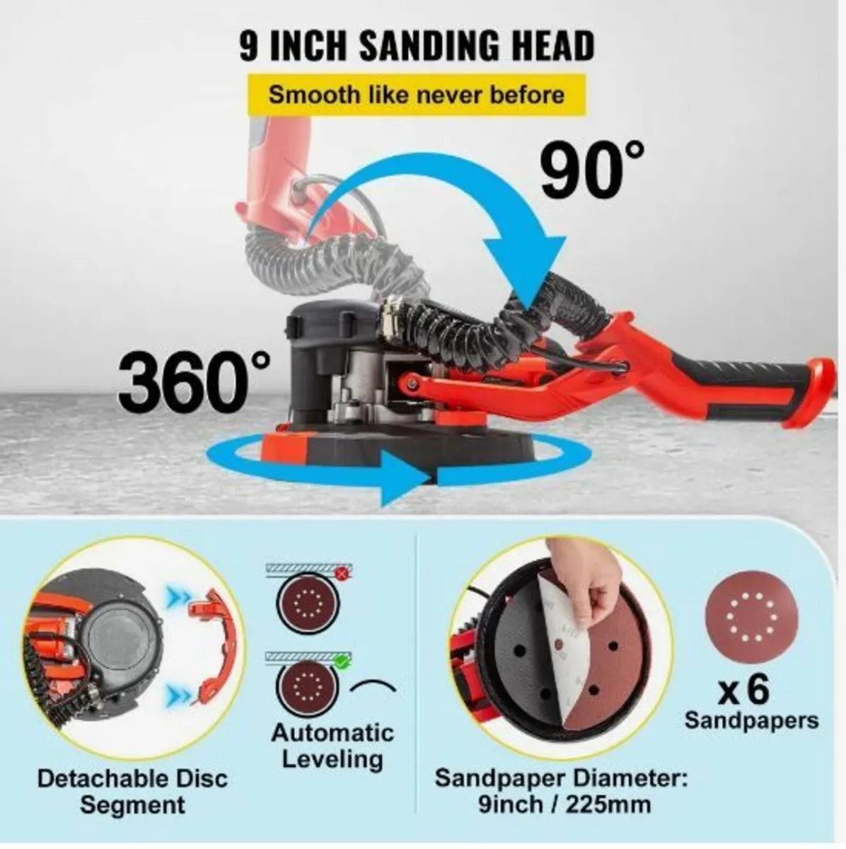 Drywall Sander 750W Electric Drywall Sander - Image 4