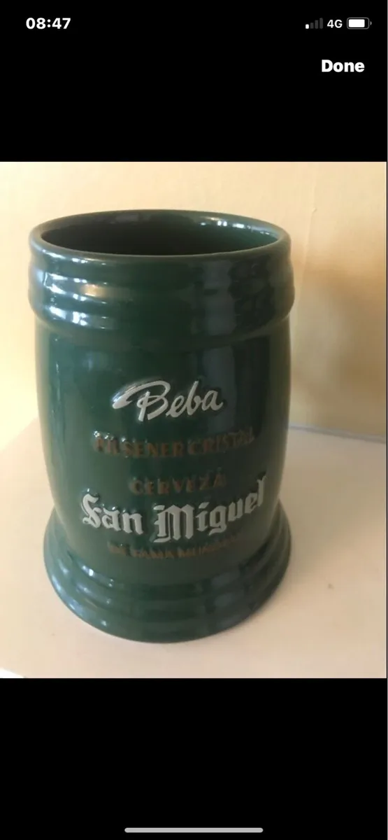 San Miguel Beer Ceramic Tankard - Image 1