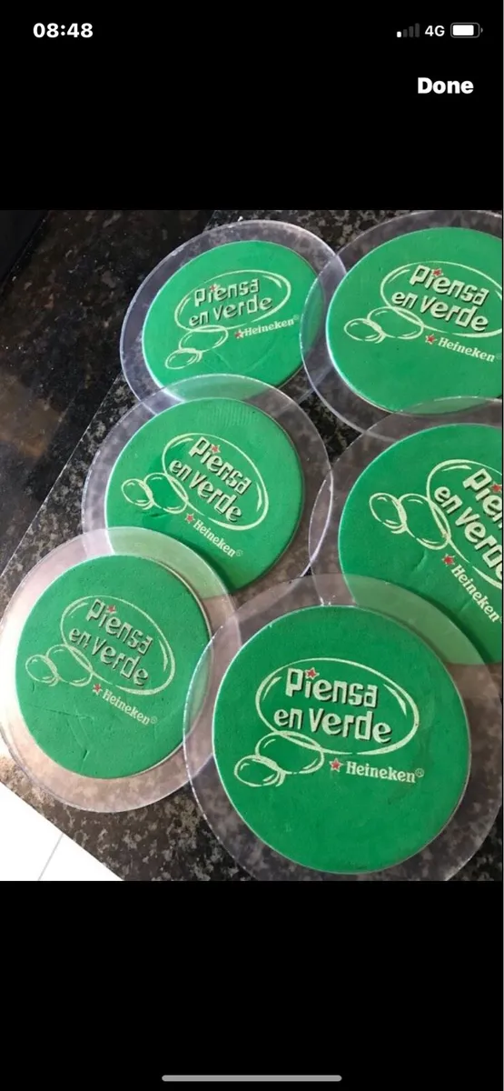 Think Green Heineken Coasters (6) - Image 1