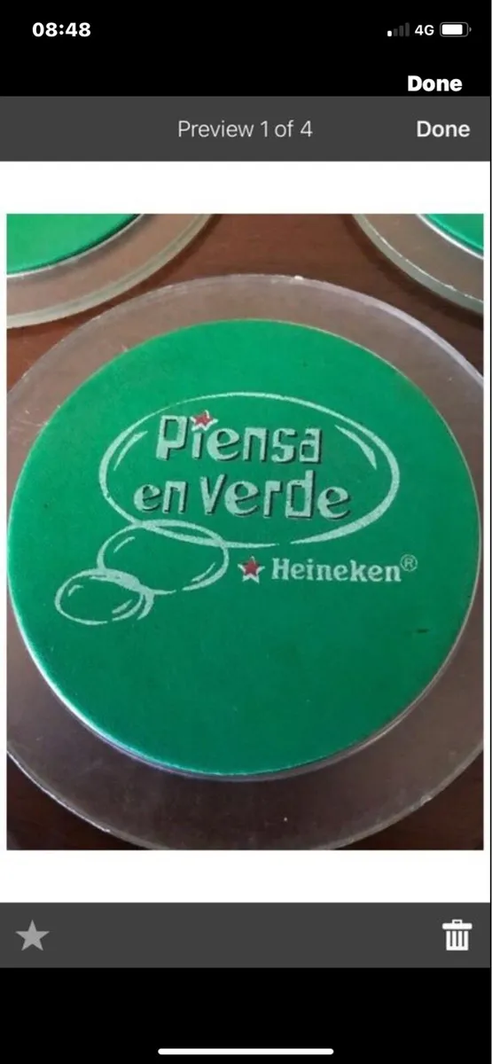 Think Green Heineken Coasters (6) - Image 4