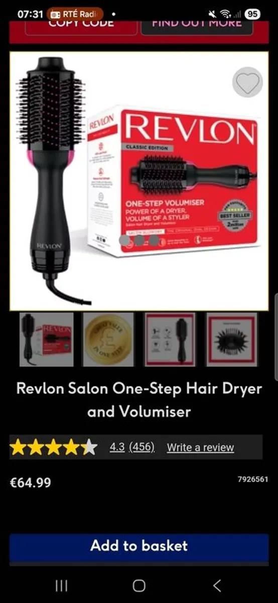 Revlon salon one-step hairdryer and volumiser - Image 2