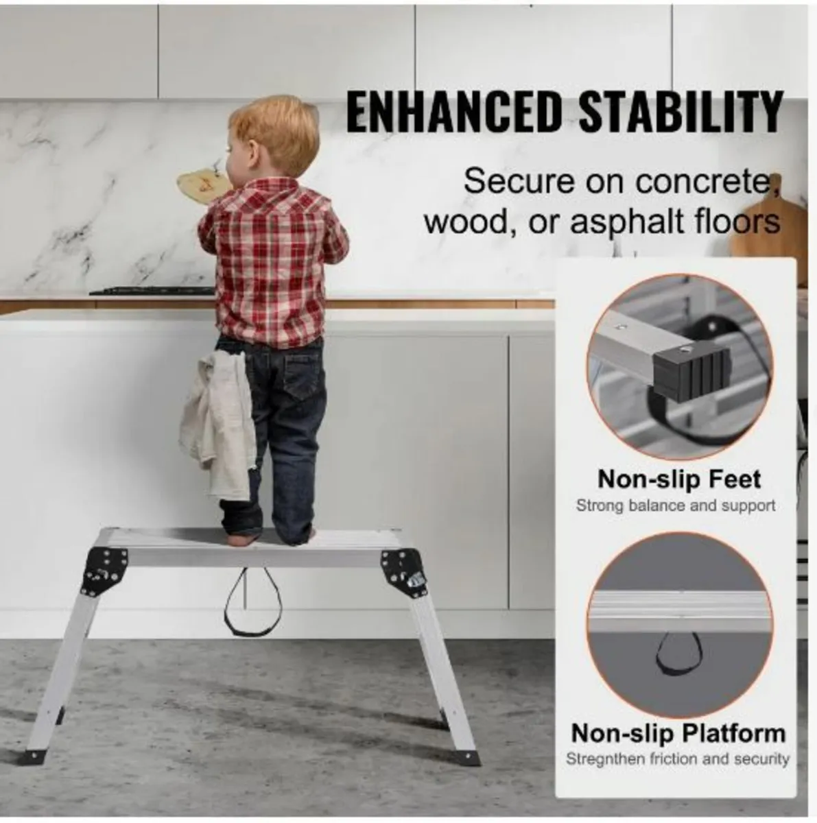 Folding Work Platform, 330 lbs Load Capacity - Image 2