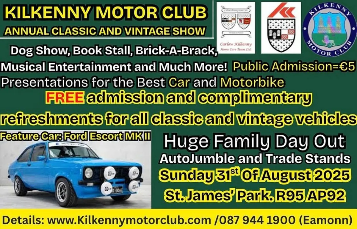 Kilkenny Motor Club Annual Show 31st August - Image 2