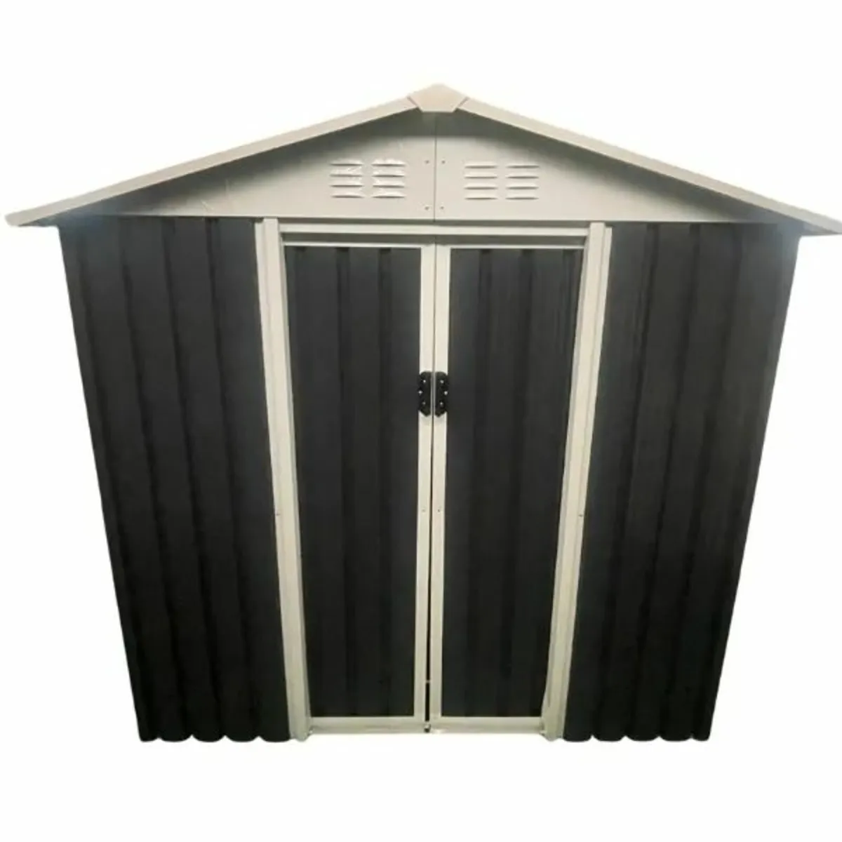 6×5FT Apex Roof Metal Garden Shed with Windows - Image 1