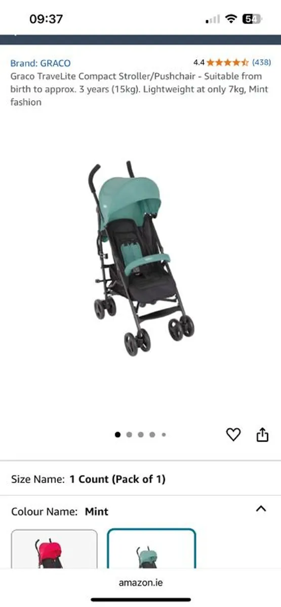 Graco Travelite buggy -used only once or twice in Granparents - Image 2