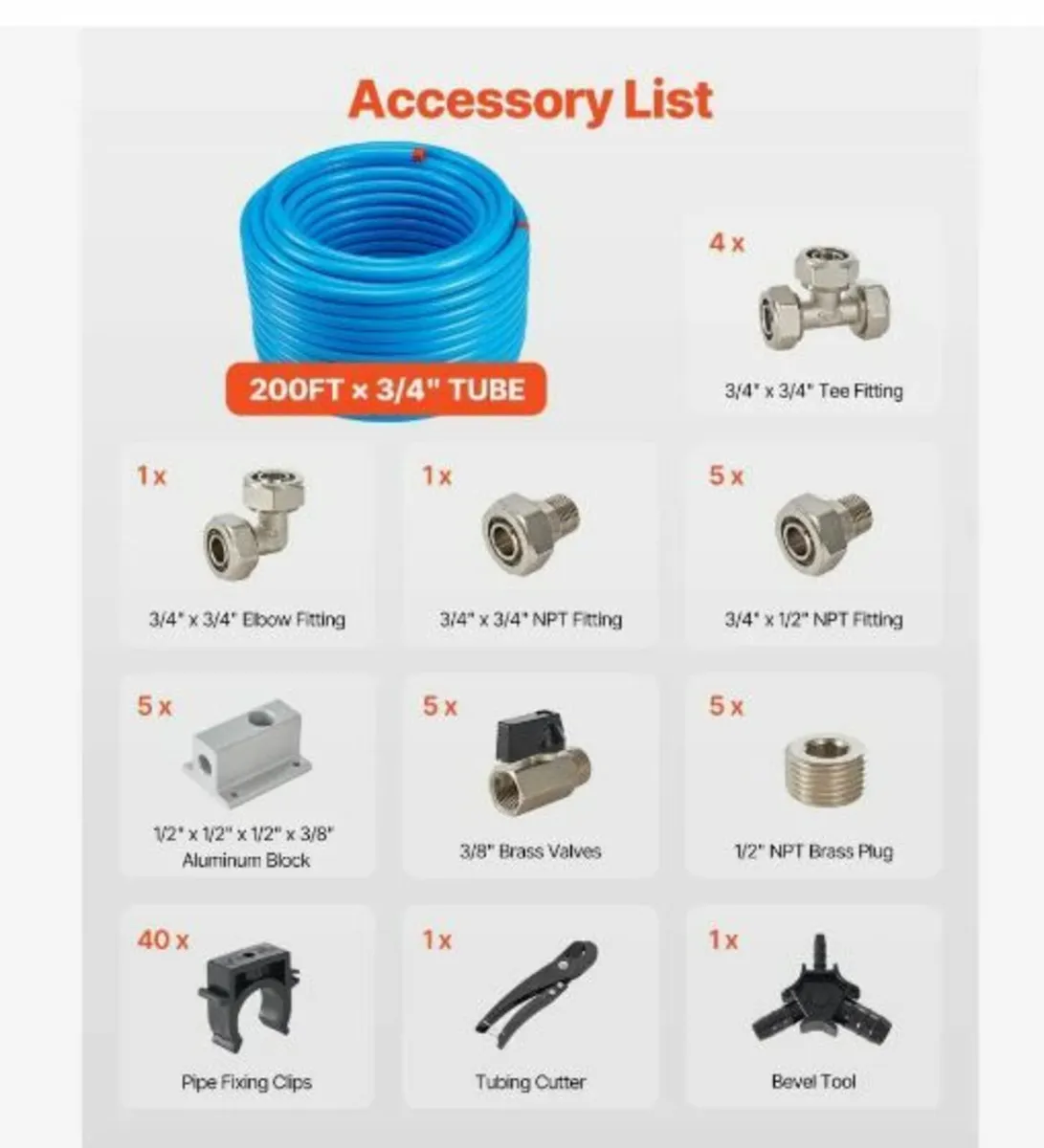 Air Compressor Line Kit 3/4'' x 200FT - Image 2