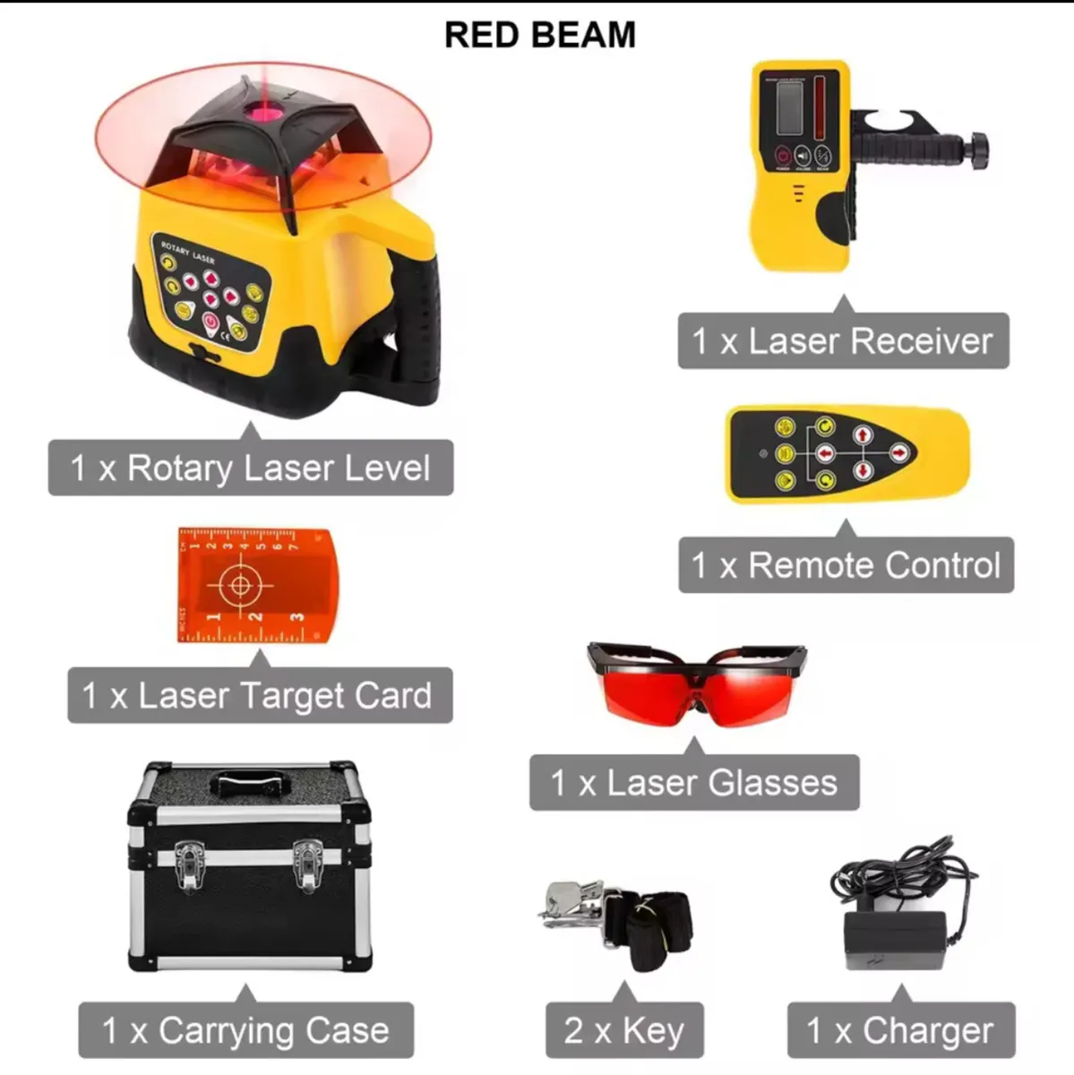 360 Rotation Laser Level Auto Self-Leveling NEW - Image 3