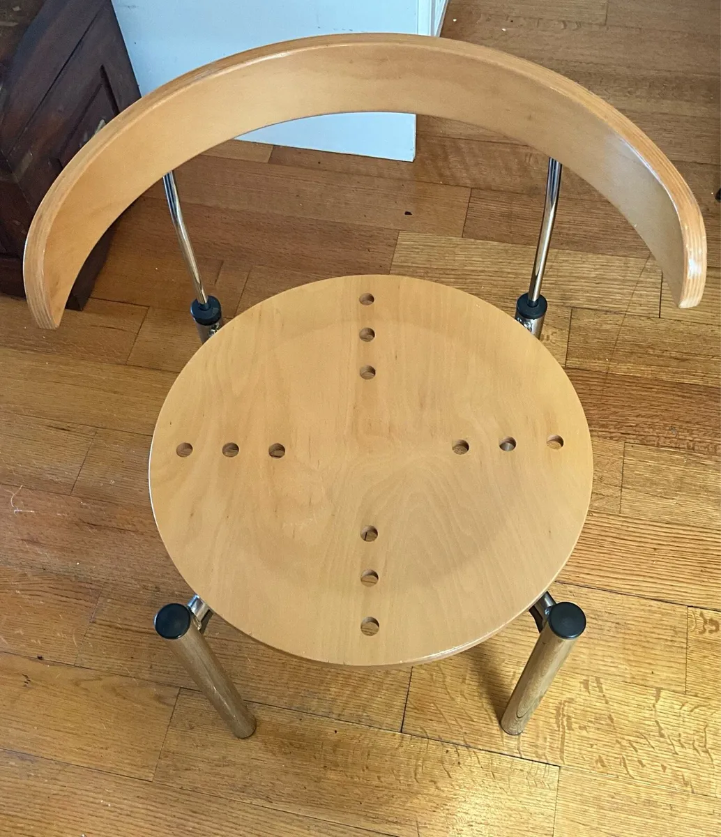 French Designer Wooden Chair - Image 1