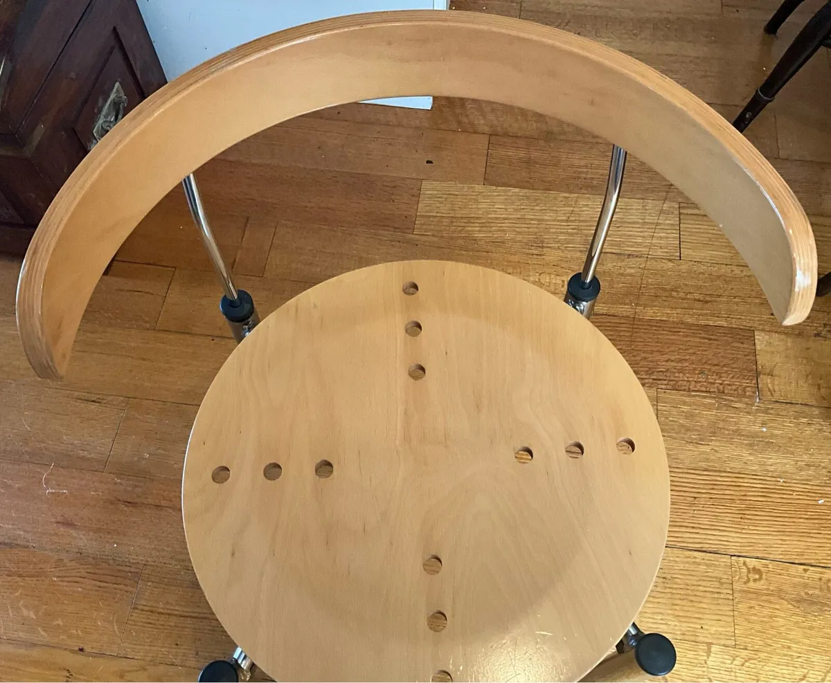 French Designer Wooden Chair - Image 3