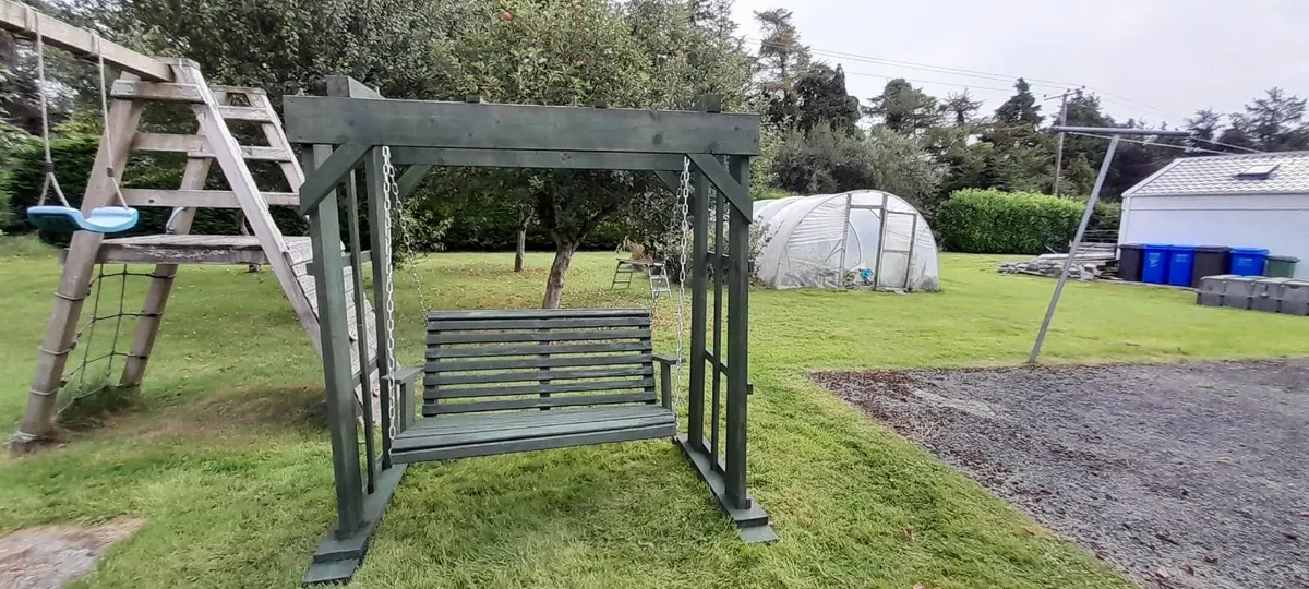 Wooden Garden Swing - Image 2