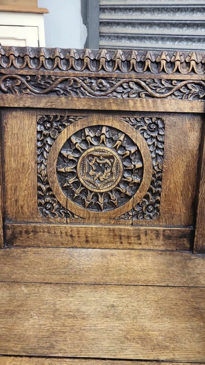 19th century oak Glastonbury chair - Image 3