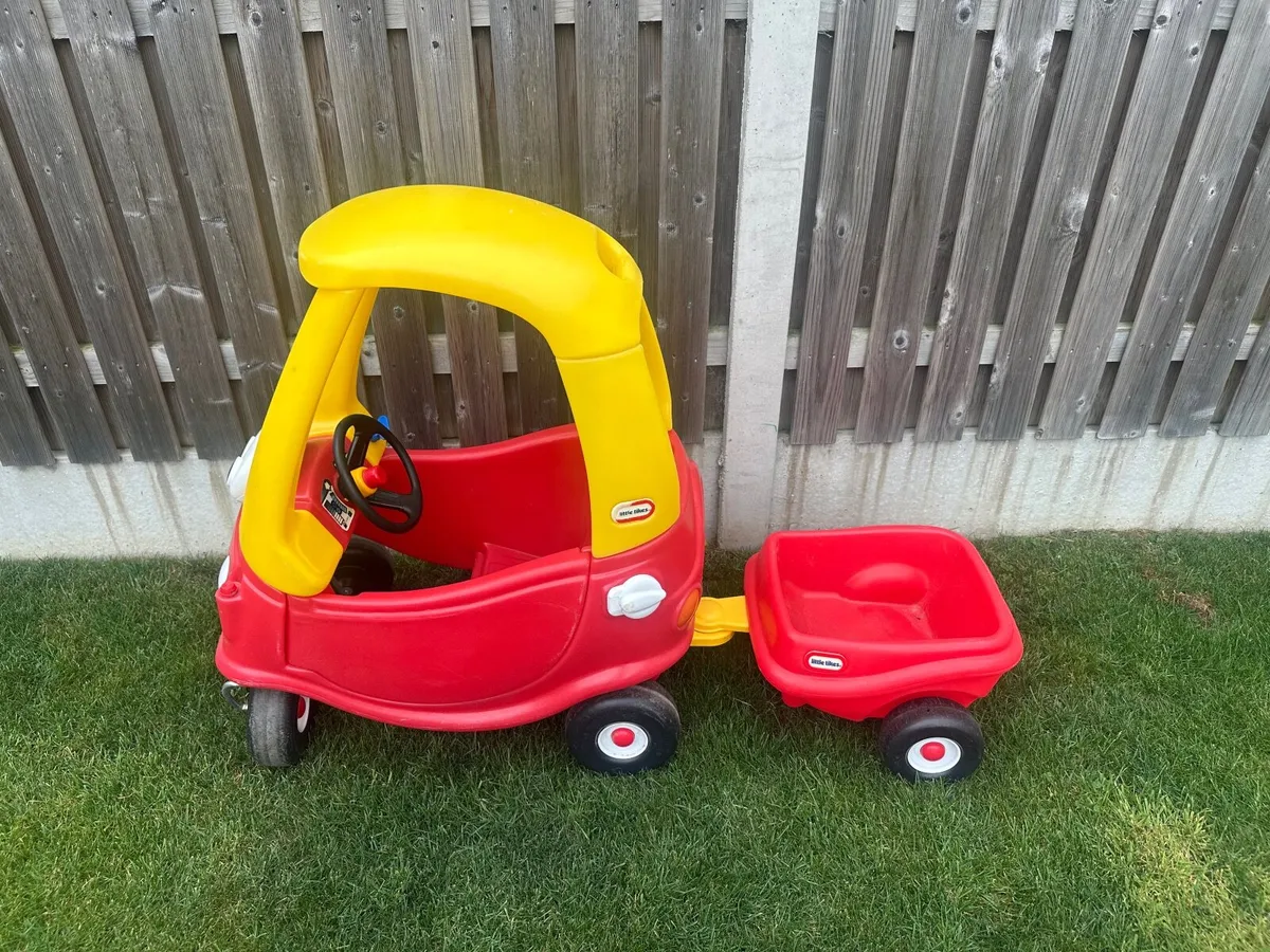 Little Tikes Cosy Coupe Car and Trailor - Image 3