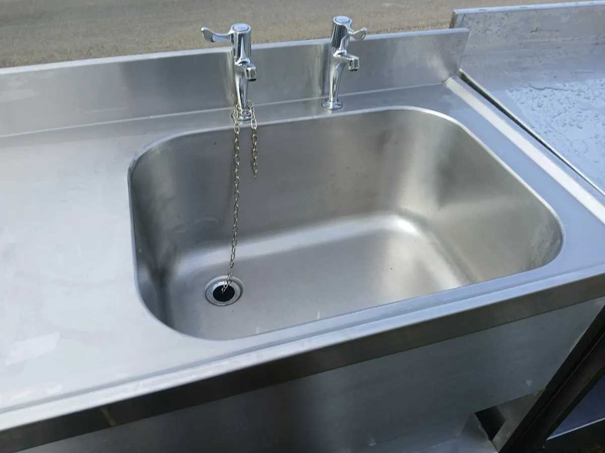 Stainless steel cabbinet sink unit complete - Image 1