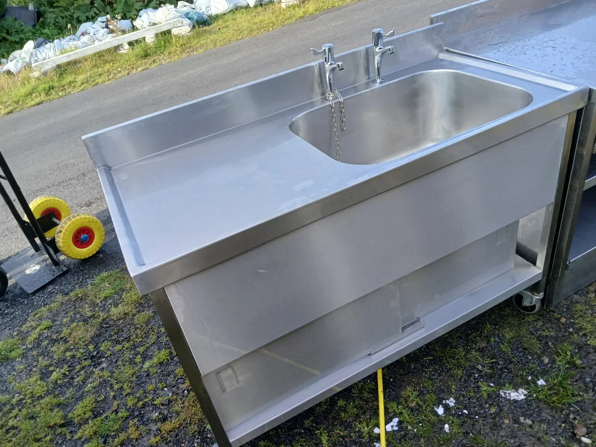 Stainless steel cabbinet sink unit complete - Image 2