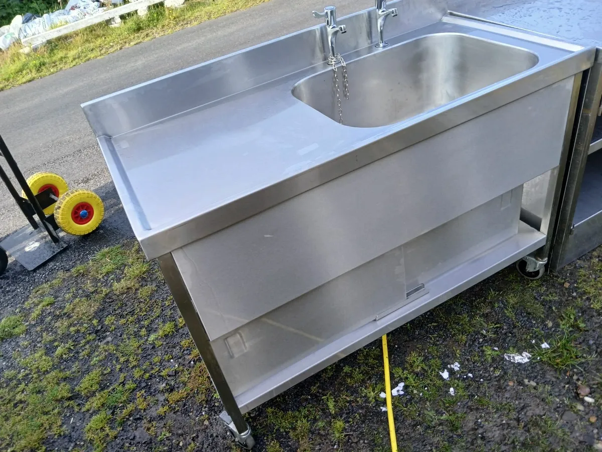Stainless steel cabbinet sink unit complete - Image 3