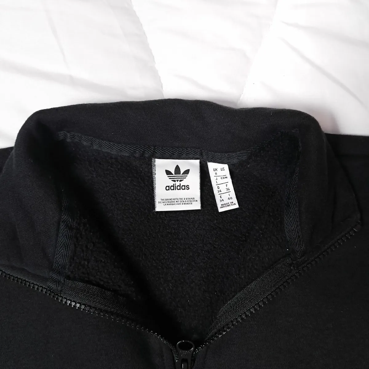 Adidas Black Quarter Zip Sweatshirt 8UK/36EU - Image 2