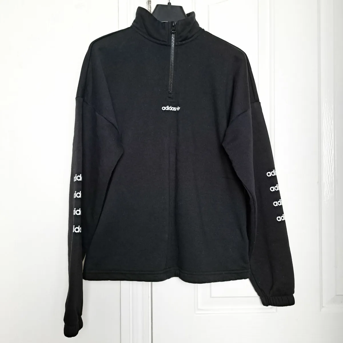 Adidas Black Quarter Zip Sweatshirt 8UK/36EU - Image 3