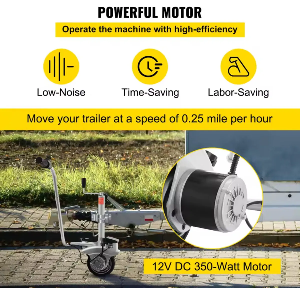 12V Electric Trailer Mover  Jockey Wheels - Image 3