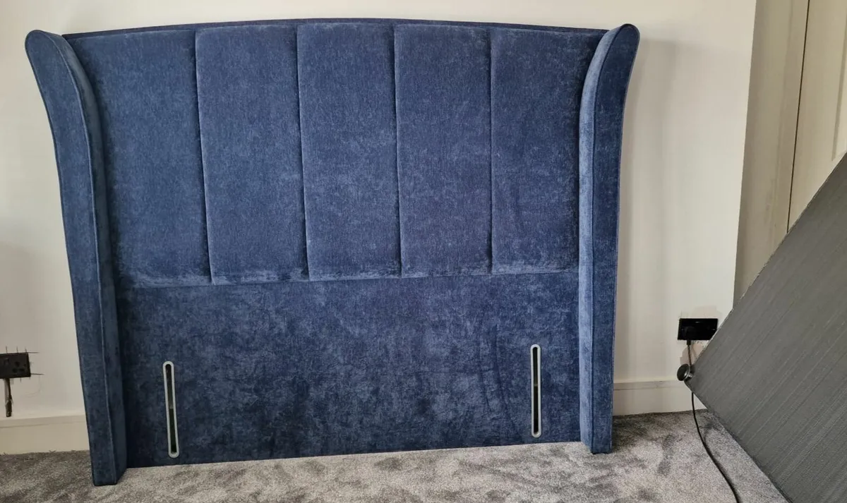 Velvet Bed Frame and Headboard - Image 3